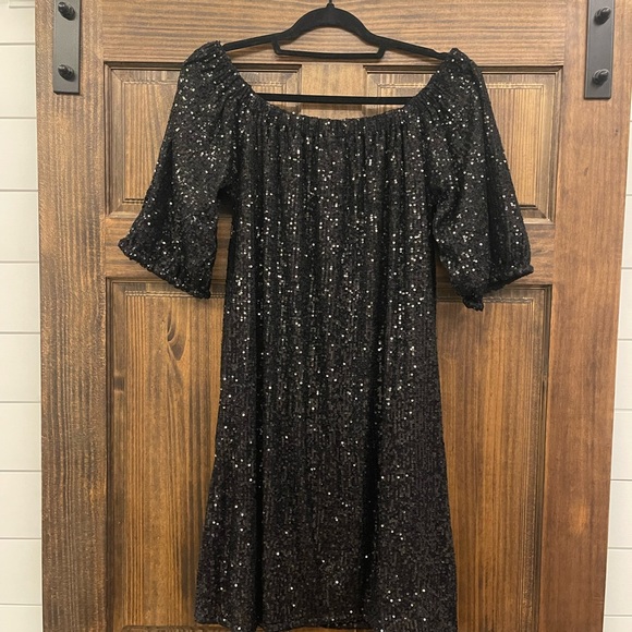 Venus ~ Sequin off the shoulder dress - NWOT - Picture 2 of 5